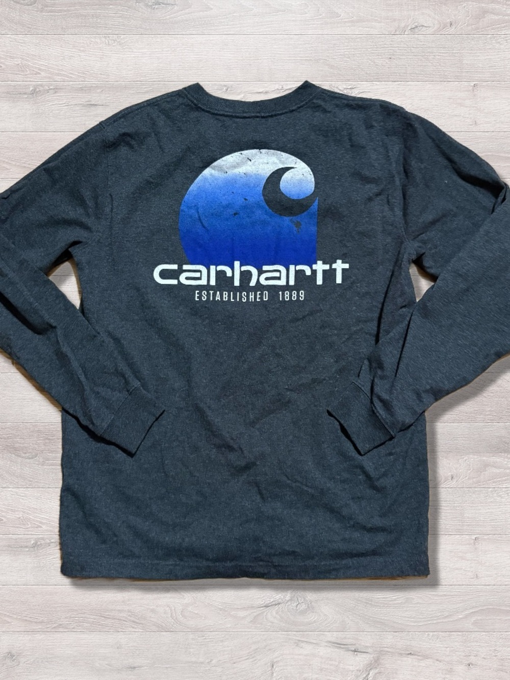 Carhartt Outdoor Workwear Double Sided Logo Long Sleeved Shirt Medium Relaxed